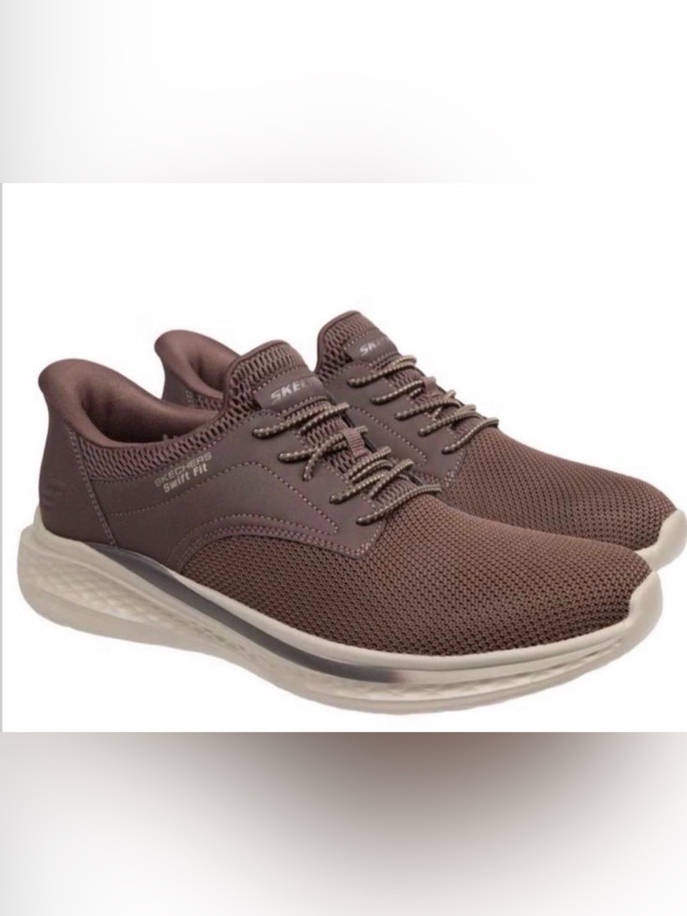 Skechers Mens Hands Free Swift Fit Sneakers Brown Size 10.5 M